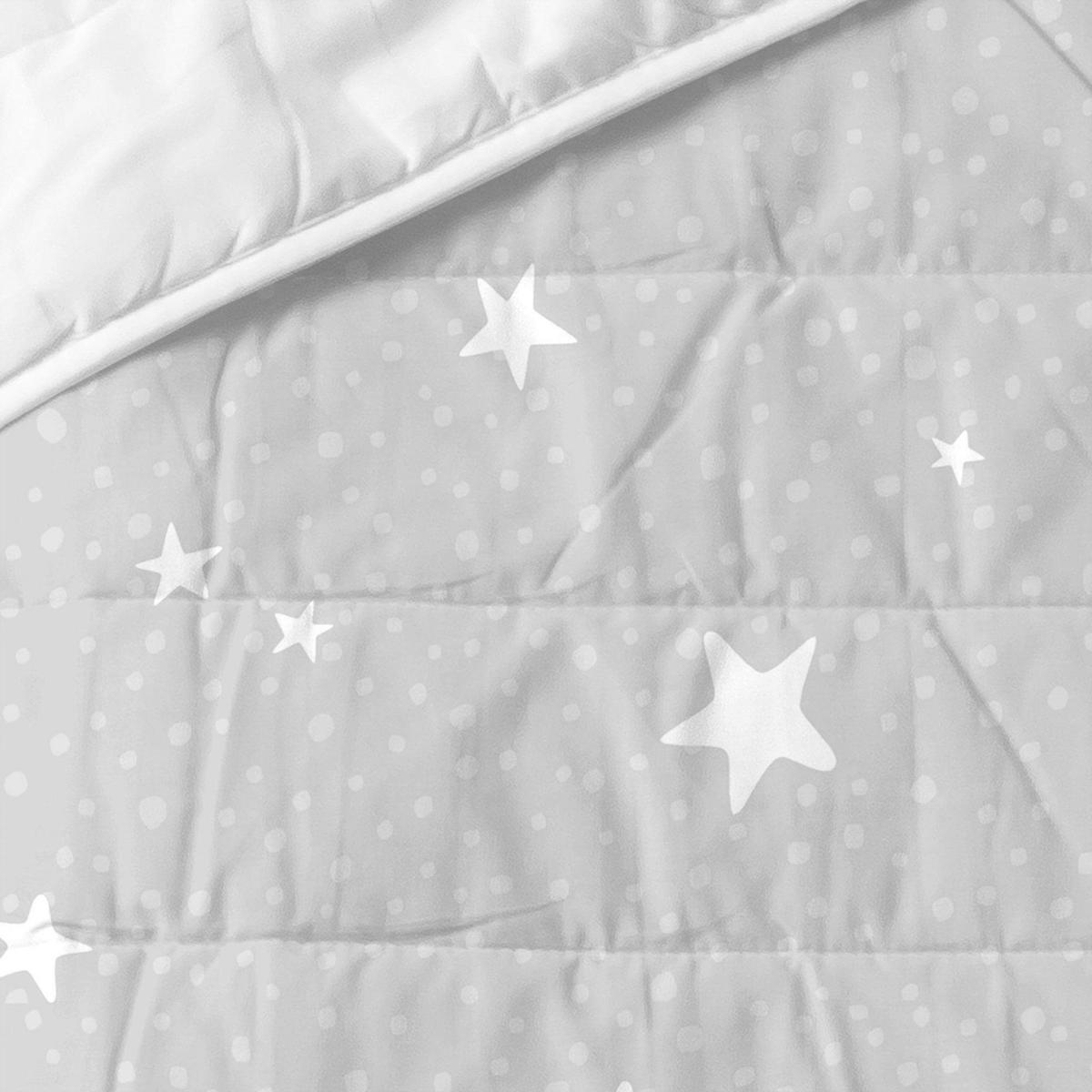 TAGESDECKE little star 180x260 cm (bett 80/90/105) grau - Grau, Textil (180/260cm) - Happy Friday