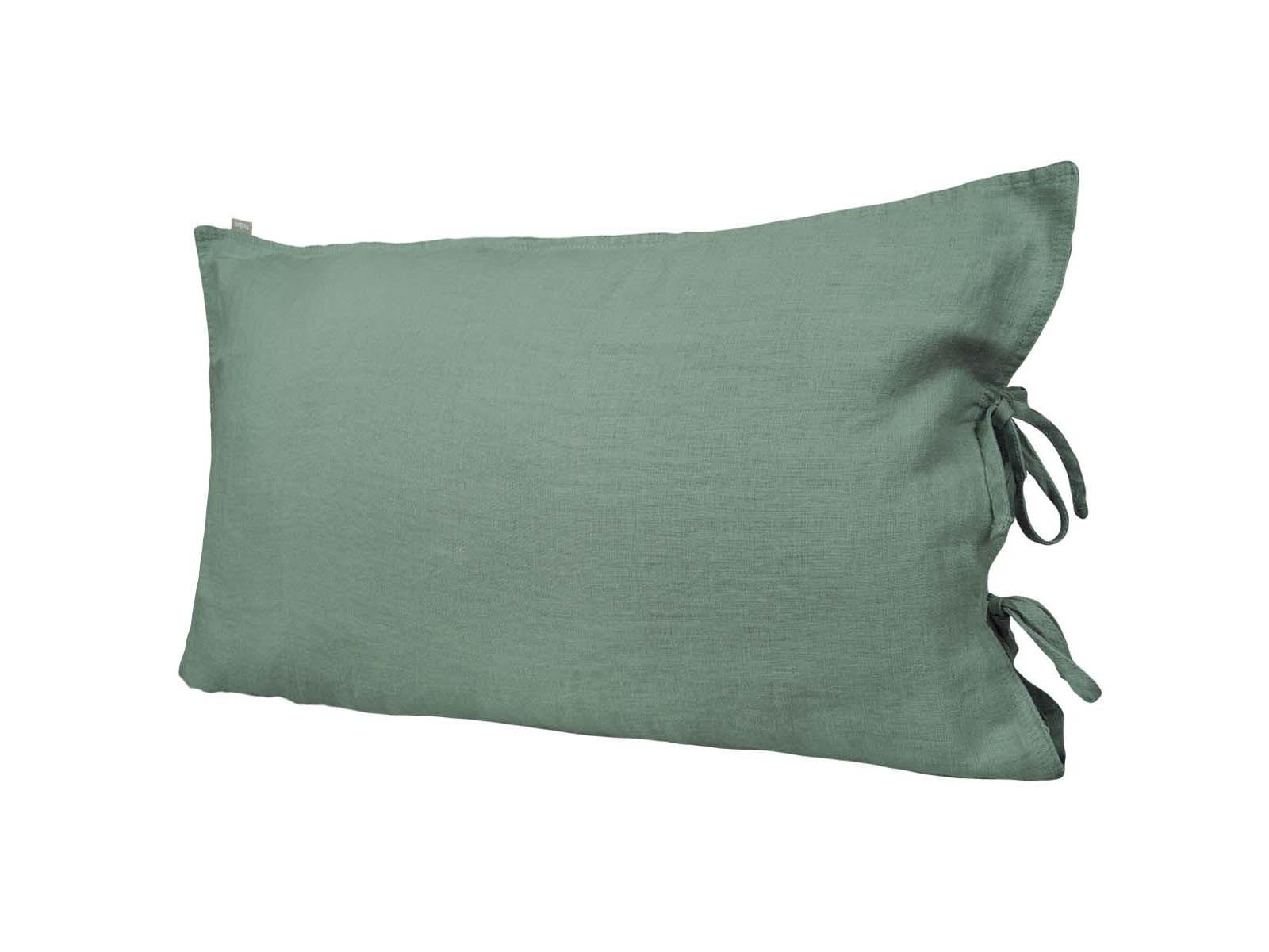 KISSENBEZUG reines Leinen natural-mint 40/60 cm - Mintgrün, Naturmaterialien (40/60cm) - beties Heimtextil