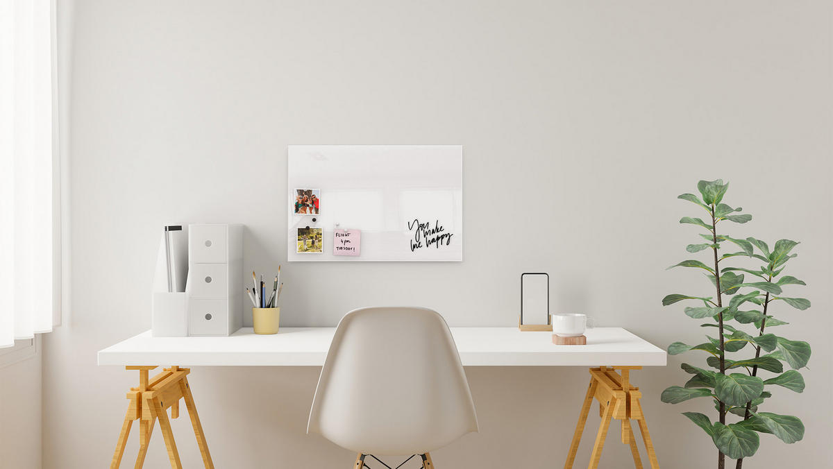 GLASBOARD - Premium SUPERWHITE Perlweiß 60x40cm - Weiß, Glas (60/40/0.7cm) - ALLboards