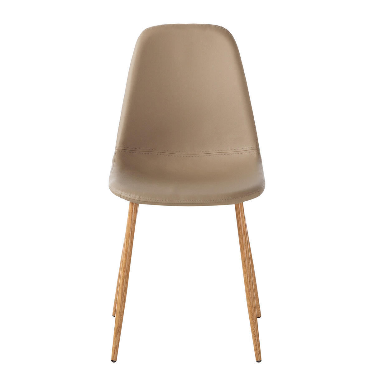 POLSTERSTUHL - Metall / Kunstleder - Taupe, Kunststoff/Metall (44/87/52cm) - home24