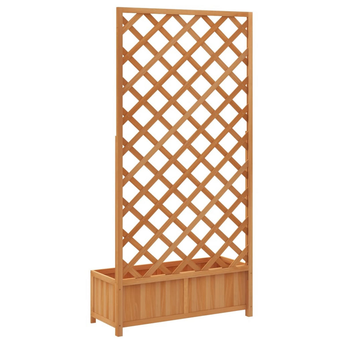 PFLANZKÜBEL Mit Spalier Braun Massivholz Tanne - Braun, Holz (90/180/35cm) - vidaXL