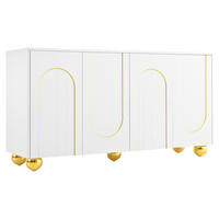 SIDEBOARD DE-37537 140/40/74 cm mit 4 Türen Weiß - Weiß, Holzwerkstoff (140/74/40cm) - ComfortXL