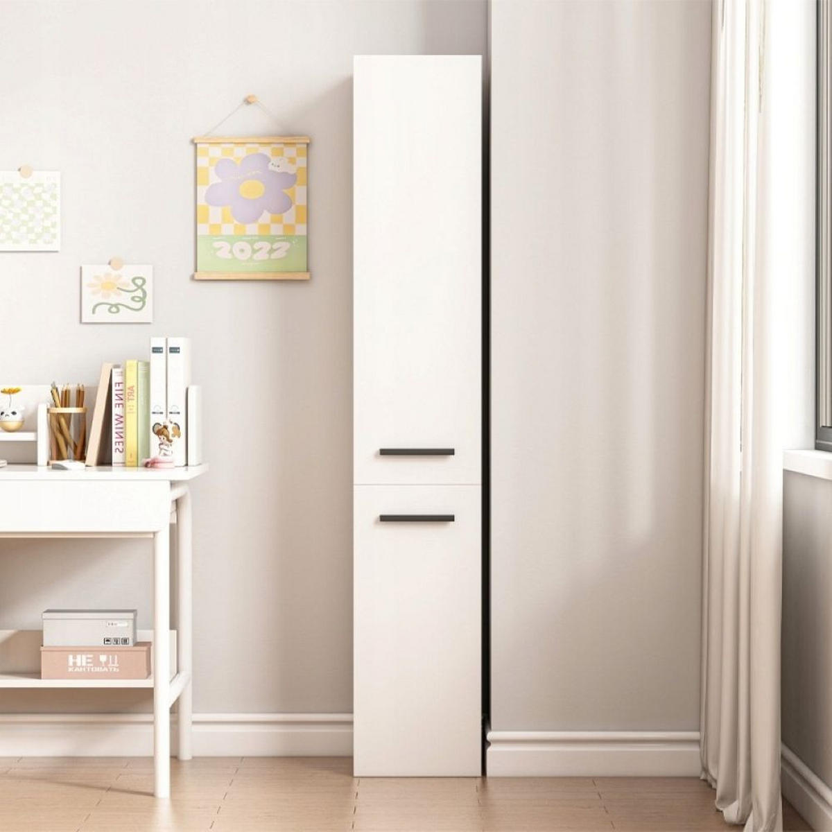 BÜCHERREGAL, weiß 31/30/174 cm - Weiß, Holzwerkstoff (31/174/30cm)