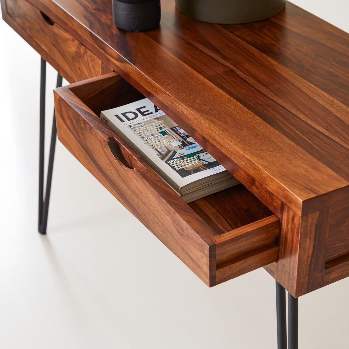 KONSOLENTISCH Bonnie Braun aus Palisander - Braun, Holz (40/120/80cm) - Tikamoon