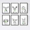 POSTER Set Mit 6 Tiere Babys Mit Kaugummi - Klar, Papier (29/3cm) - Nacnic