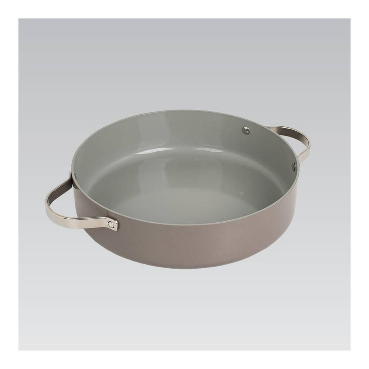 TOPF Grau 38/28/7.5 cm MR400928S - Grau, Metall (28cm) - Maestro 