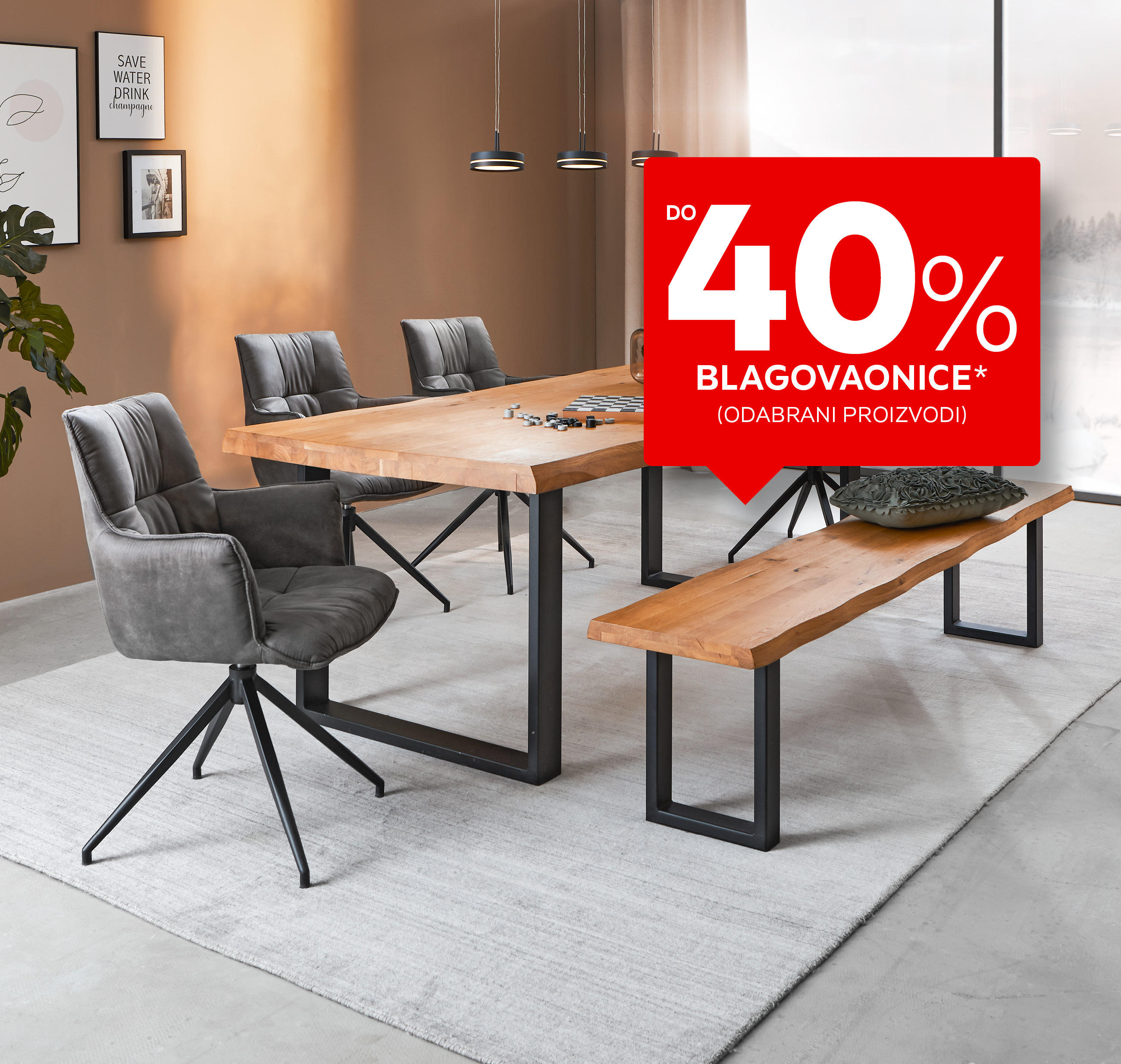 Do 40% blagovaonice* (odabrani proizvodi)