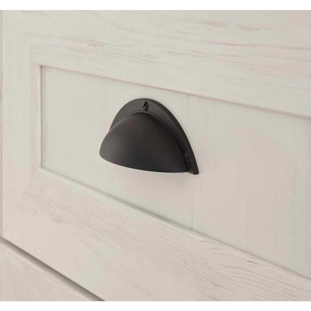 Thumbnail - Furn.Design Tv-Lowboard, Weiß, Eiche, Metall, Nachbildung,Pinie, 1 Fächer, 6 Schubladen, Sockel, 130x68x43 cm, FSC 100%,...