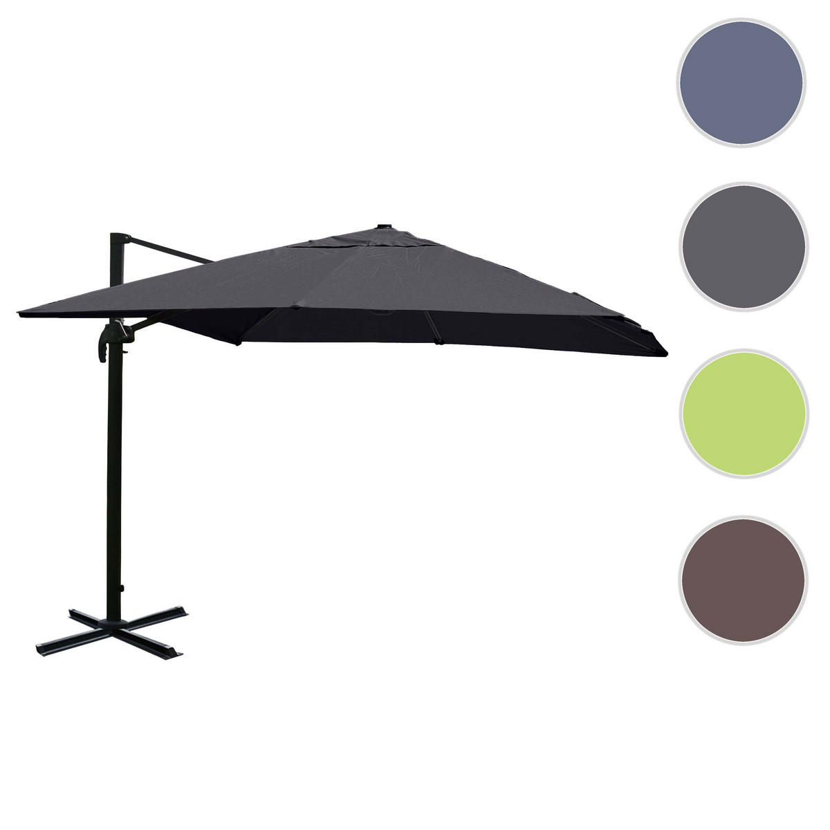 AMPELSCHIRM I Anthrazit 300/300 cm - Anthrazit, Textil (360/300cm) - MCW