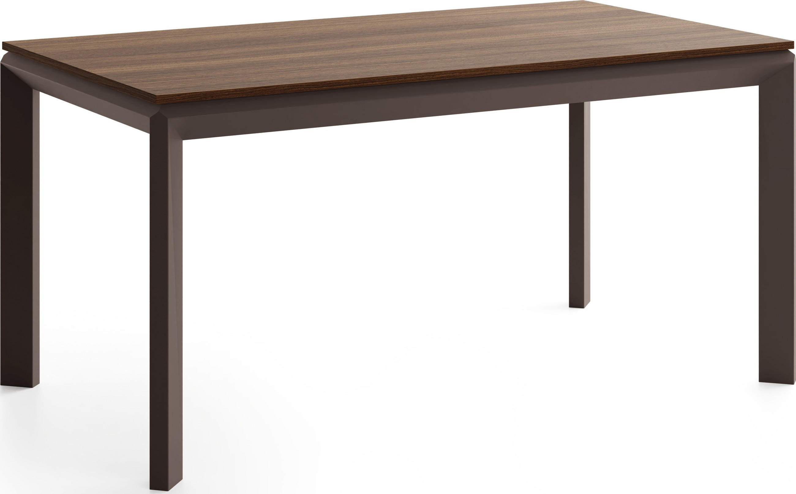ESSTISCH Elan rechteckig ausziehbar verlängerbar mit Braunen Metallbeinen, Walnuss Braun 180-270/90/76 cm - Walnussfarben/Braun, Holzwerkstoff/Metall (90/270/76cm) - WFL GROUP