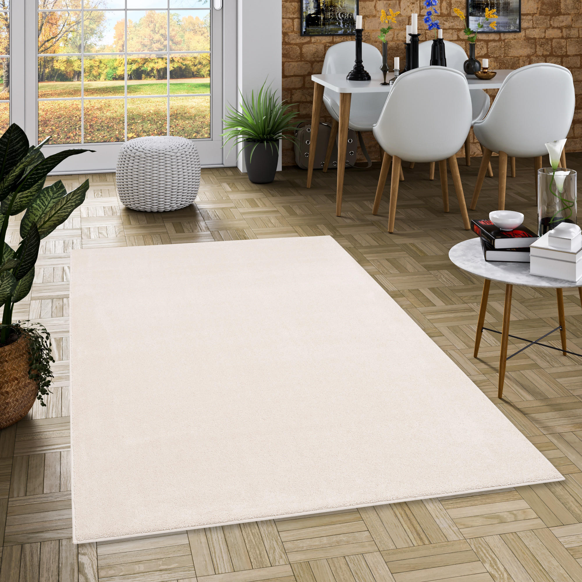 LUXUS SOFT-VELOURS TEPPICH VERONA - Creme, Textil (80/150cm) - Pergamon