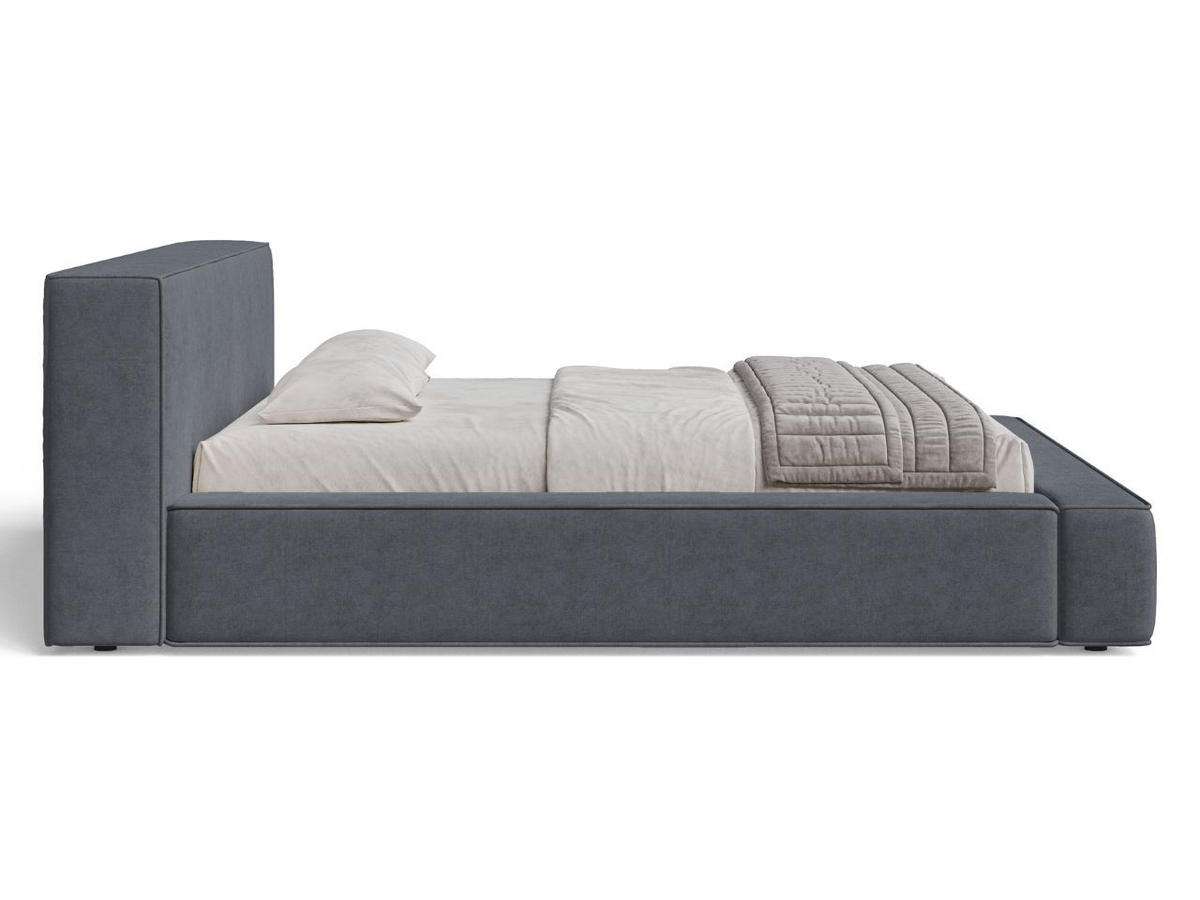 POLSTERBETT Mali 160x200 Dunkelgrau - Dunkelgrau, Textil (160/200cm) - Graingold