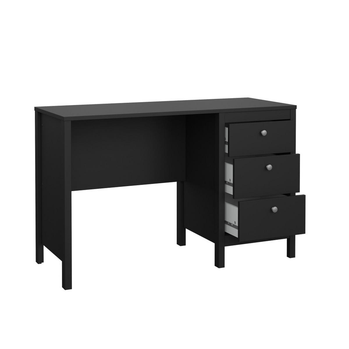 SCHREIBTISCH, Madrid, Schwarz, Holzwerkstoff / Metall, 121 x 48 x 77 cm - Schwarz, Holzwerkstoff/Metall (48/121/77cm) - ebuy24