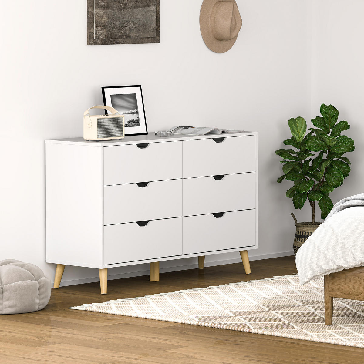 NACHTTISCH Weiß 1 Stück - Weiß, Kunststoff (120/76/40cm) - GiPP