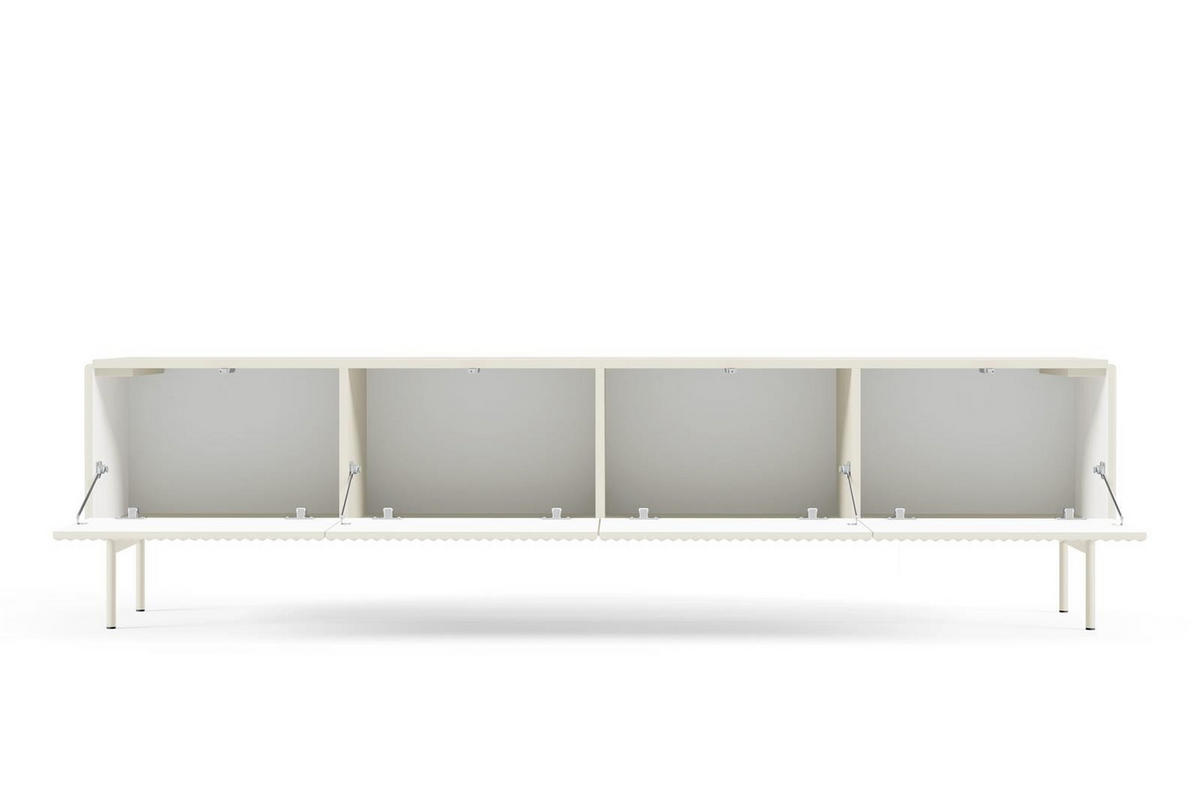 RTV-SCHRANK Tutti Kaschmir, breite TV-Tisch - Kaschmir, Holzwerkstoff/Metall (195/51/40cm) - Bettso