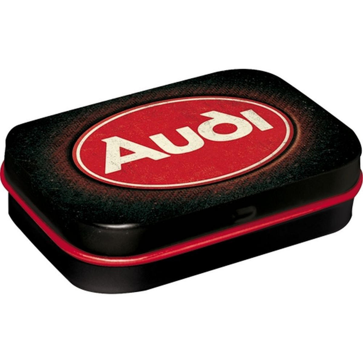 PILLENDOSE Audi Logo Red Shine - Multicolor, Metall (6/1.6/4cm) - Nostalgic-Art