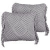 DEKOKISSEN 2er-Set Grau 45/45 cm Besham - Grau, Textil (45/45cm) - Beliani