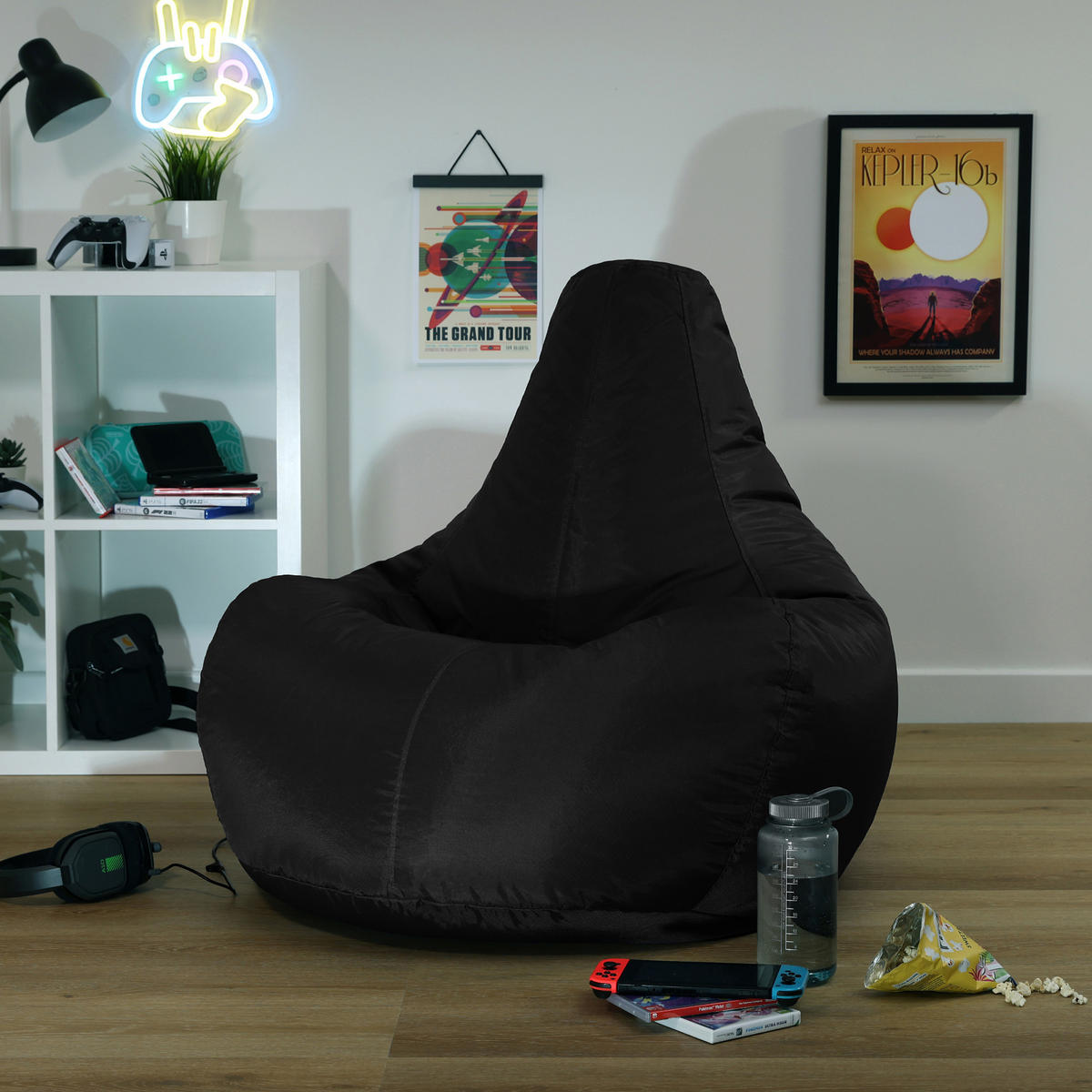 SITZSACK Gaming Stuhl für Indoor und Outdoor - Schwarz, Kunststoff (90/73/84cm) - icon