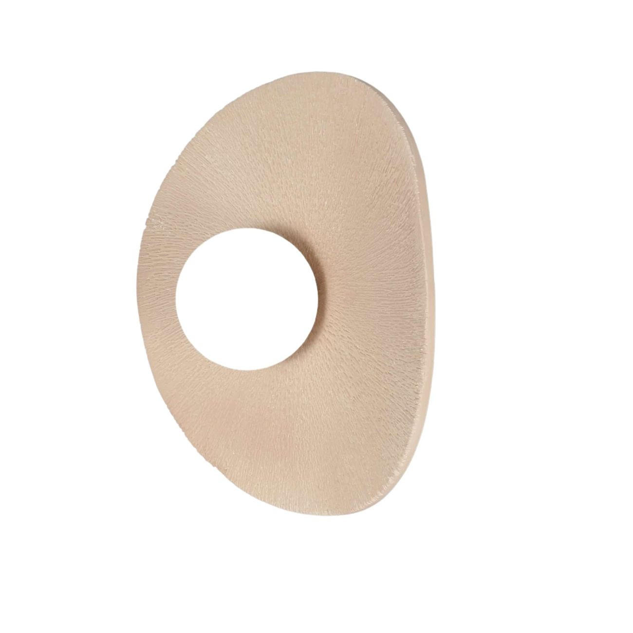 WAND- oder Deckenleuchte aus strukturiertem Keramik und weißem Glas - Niria - Beige, Keramik (32/32/14cm) - KOSILUM