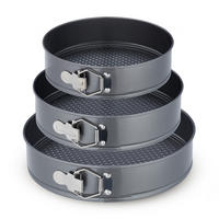 SPRINGFORM Set - Anthrazit, Metall (28/6.5/28cm) - Relaxdays