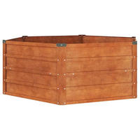 HOCHBEET Rostig 129/129/45 Cm Cortenstahl - Braun, Metall (129/45/129cm) - vidaXL