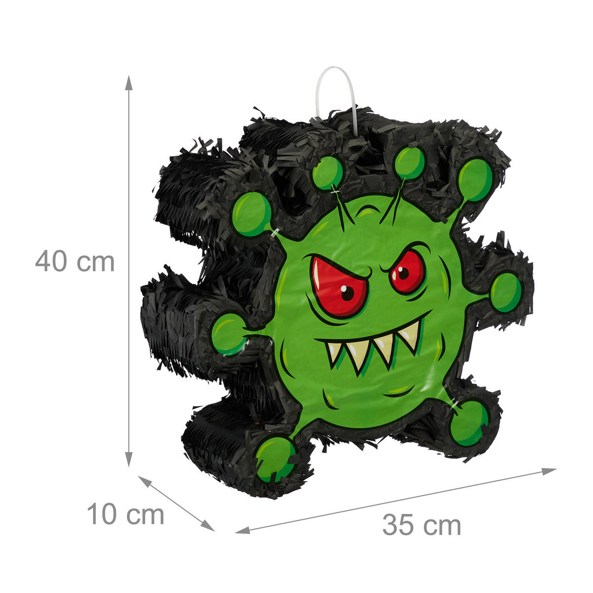 PINATA - Multicolor, Papier/Wellpappe (35/31/10cm) - Relaxdays