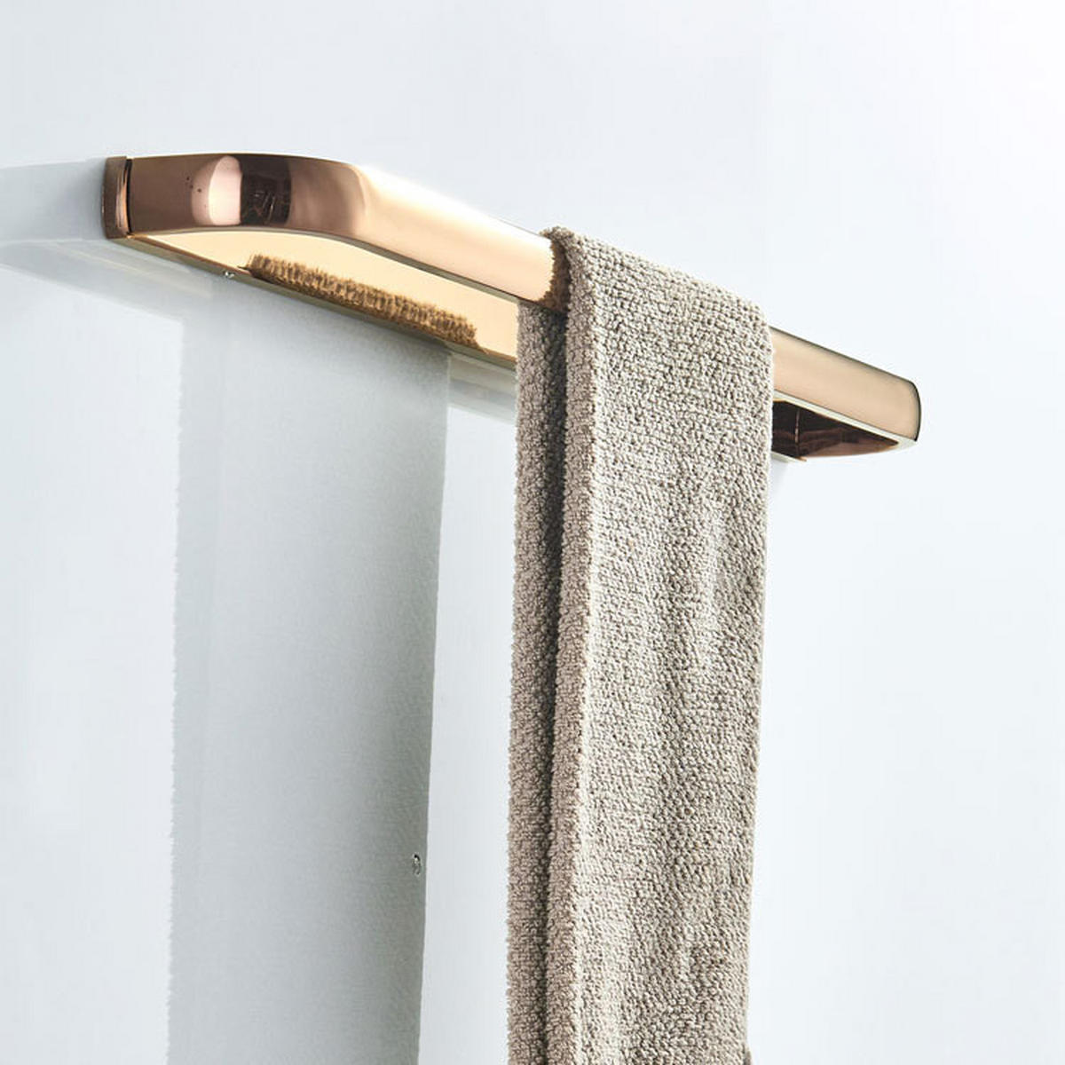 HANDTUCHHALTER – Roségold, einarmig – 57 cm Länge - Roségold, Metall (7/2.7/57cm)