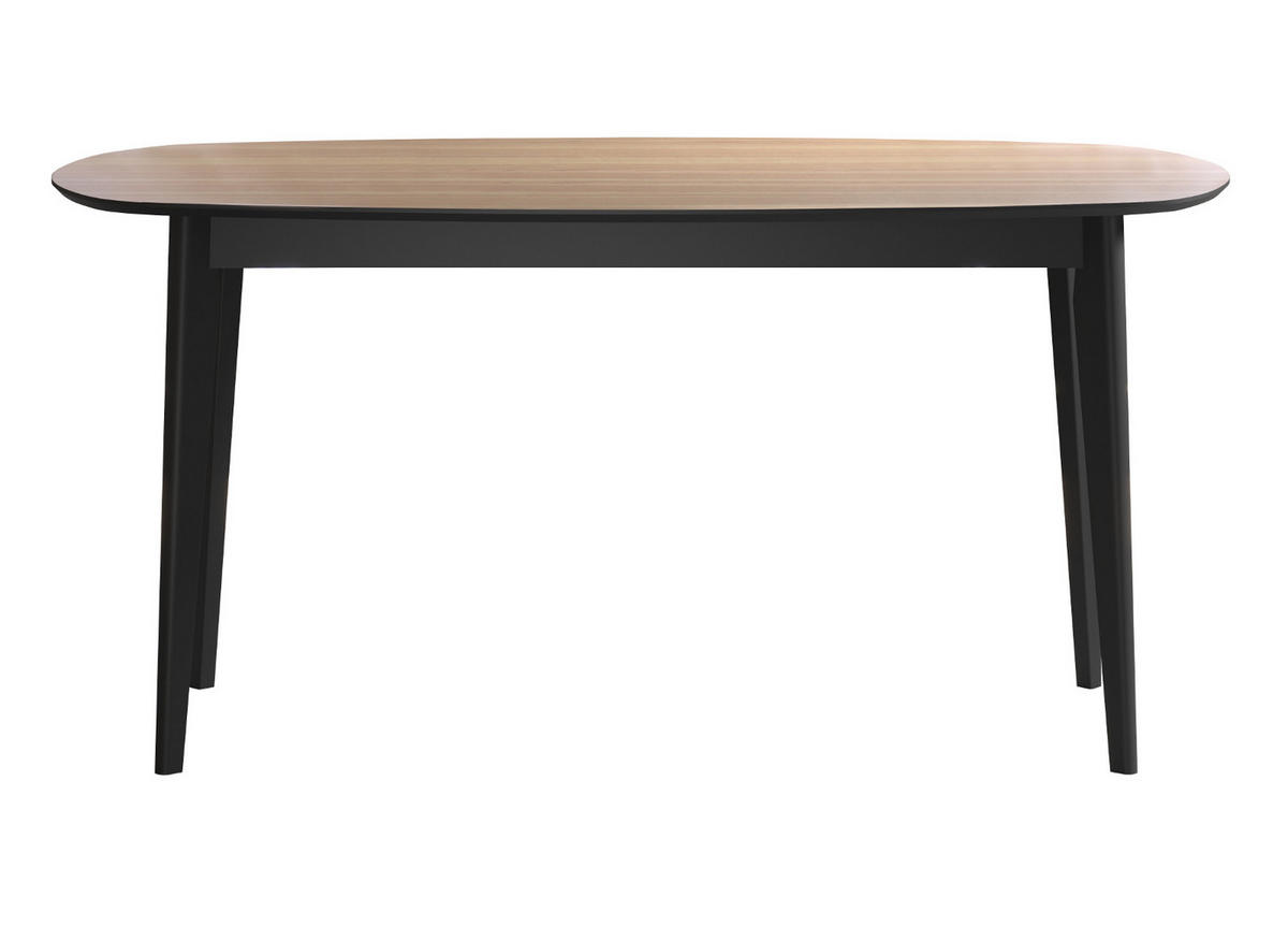 ESSTISCH Eiche, schwarz 160 x 90 cm, moderner Küchentisch - Eichefarben/Schwarz, Holzwerkstoff (77/160/90cm) - Top.Furn