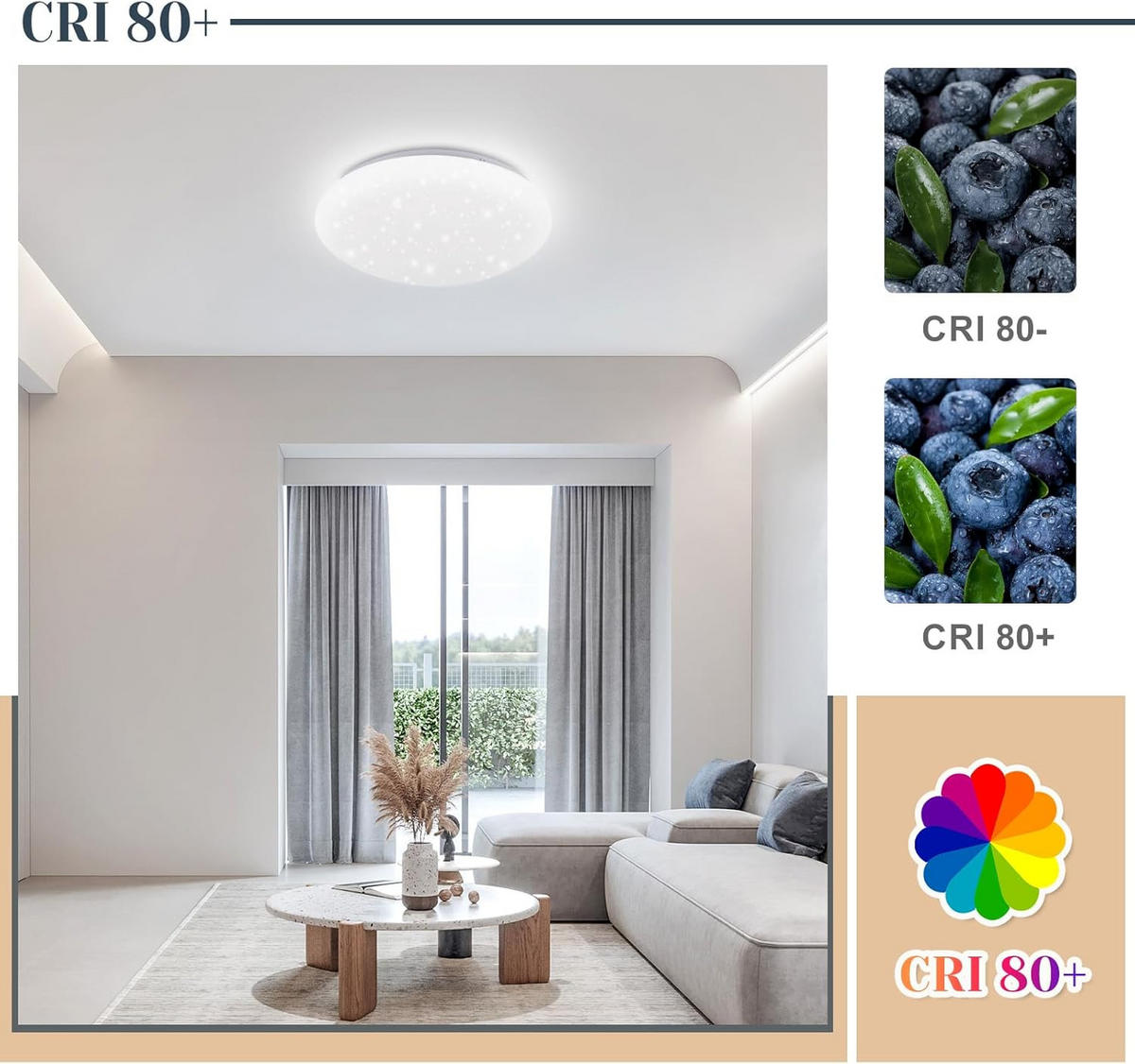 LED-DECKENLEUCHTE Windrunne 25.2/25.2/5.7cm - Weiß, Metall (25.2/25.2/5.7cm) - ZMH