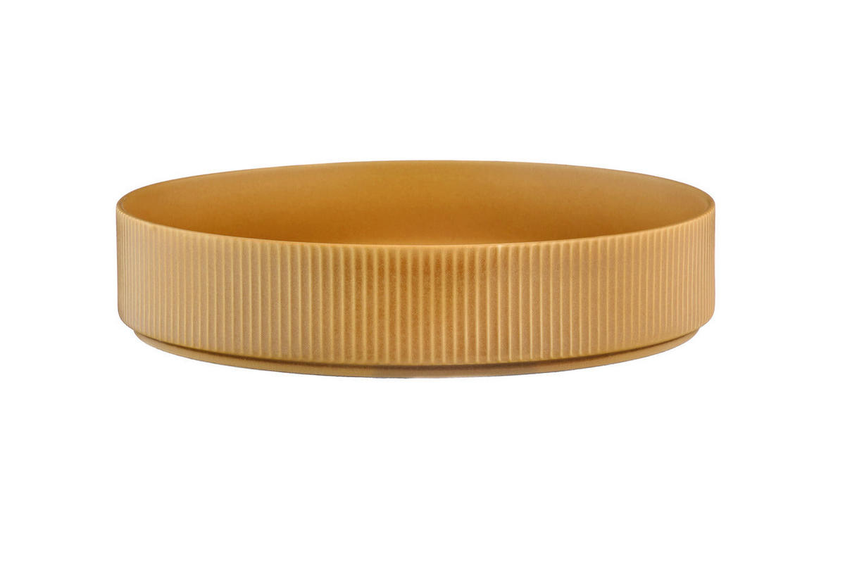 SUPPENTELLER Scandi Ø21,5cm - 4er-Set - Ocre - Gelb, Keramik (21.5cm) - Björn
