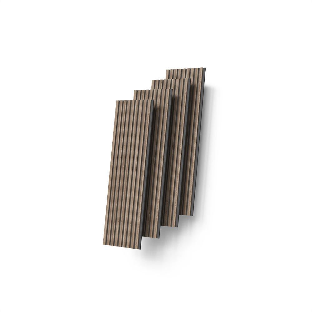 STENSKE PLOŠČE Grivola Oreh 4 kosi - barva oreha, leseni material (120/40/1.8cm) - Livinity®