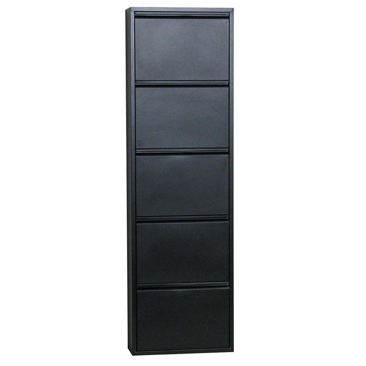 SCHUHKIPPER schwarz - Schwarz, Holzwerkstoff (50/173/16cm) - ebuy24