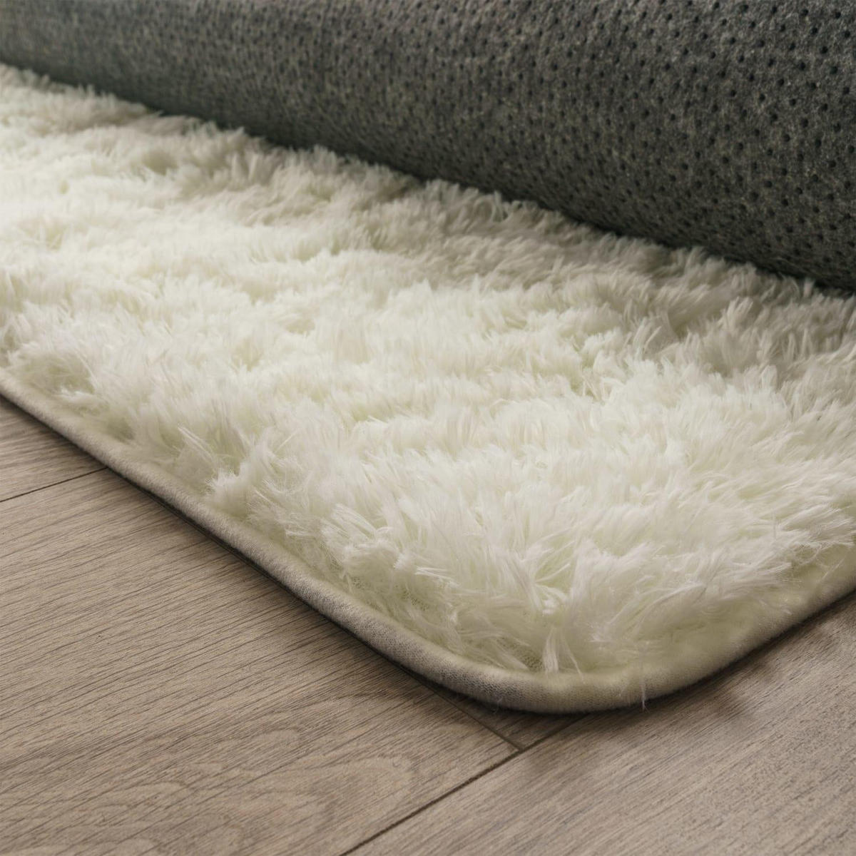 HOCHFLORTEPPICH 160/160 cm Silky 591 - Weiß, Kunststoff (160/160cm) - Paco Home