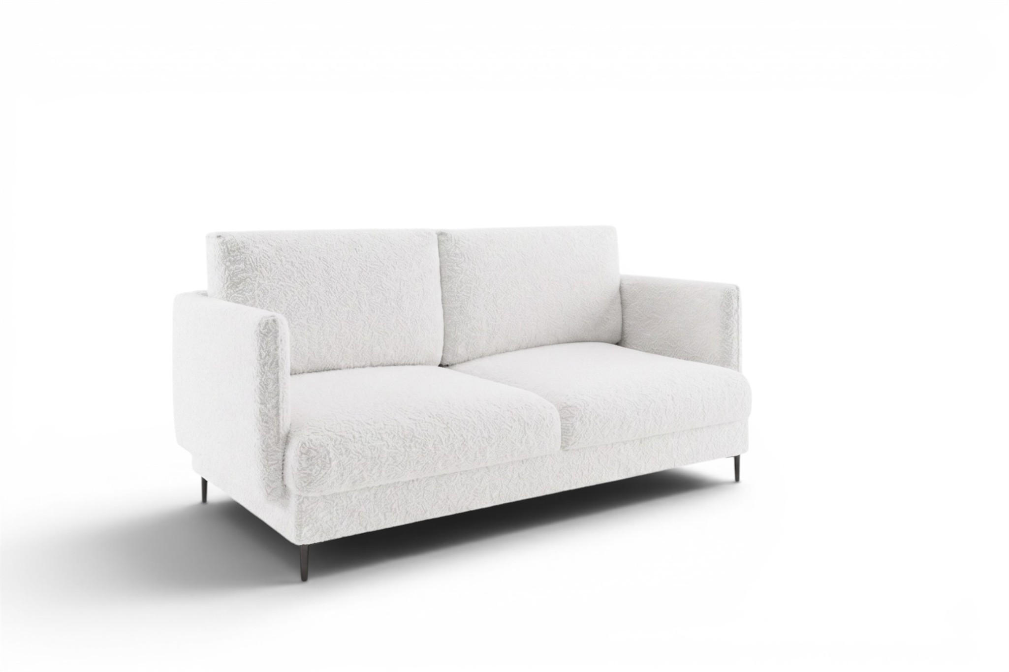 SOFA Helmer 2-sitzer In Stoff Baloo - Weiß, Holzwerkstoff/Textil (196/95/95cm) - Fun Möbel