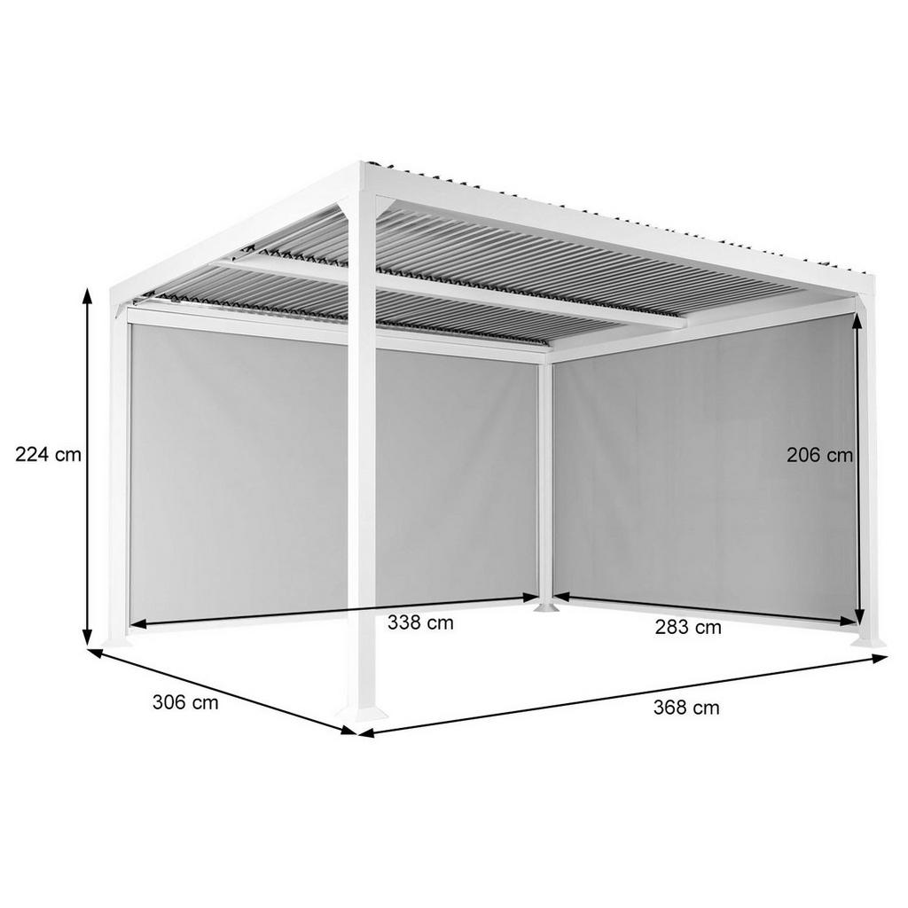 Thumbnail - MCW Alu, Weiß, Metall, 306x224x368 cm, Sonnen- & Sichtschutz, Pavillons & Pergolas, Pergolas