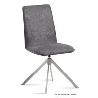ESSZIMMERSTUHL drehbar (8er-Set) Dozene 47x92x60 Edelstahl/Grau - Edelstahlfarben/Grau, Kunststoff (60/92/47cm) - 58aufmkessel