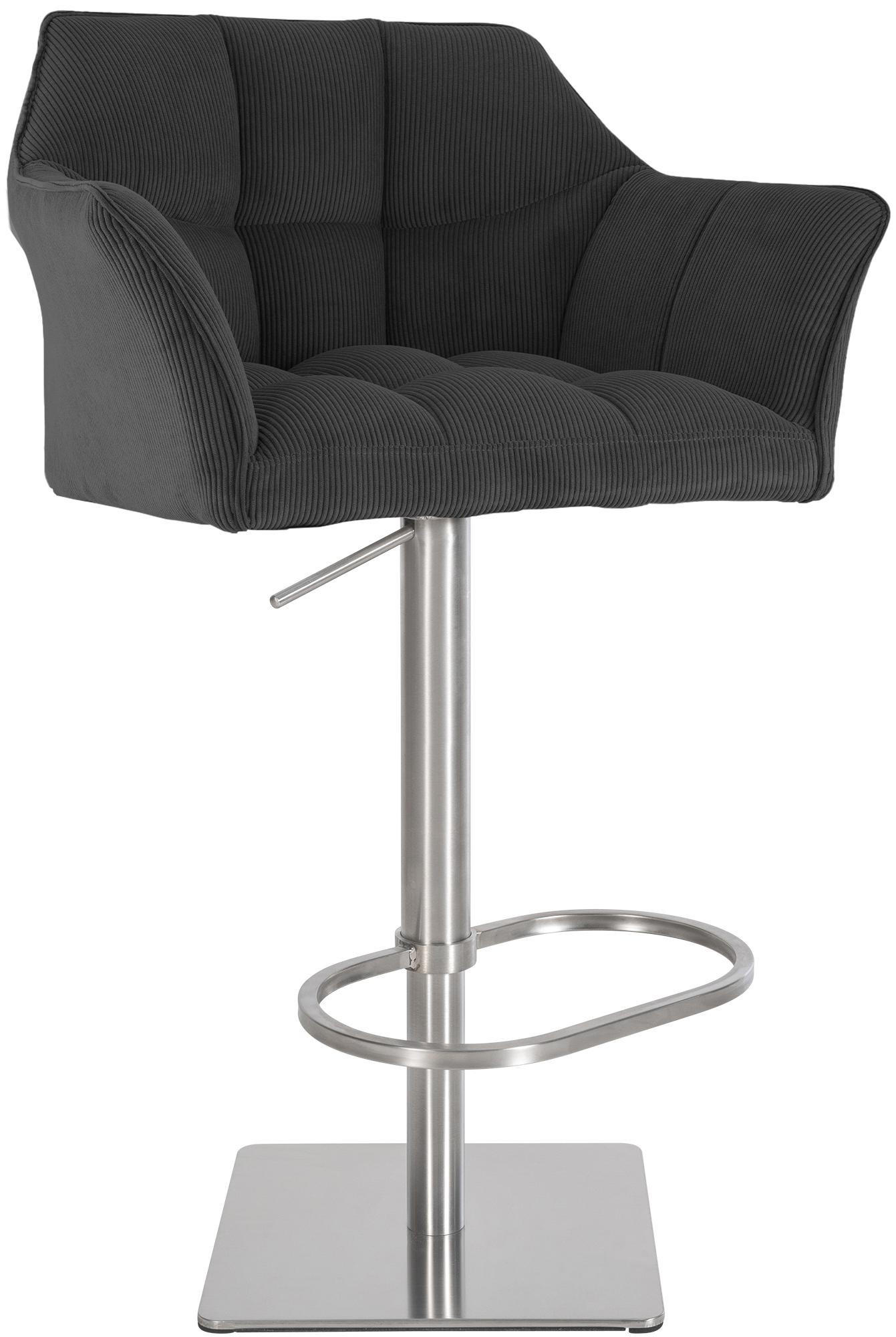 furnicato Barhocker Dunkelgrau 64x88x45 cm