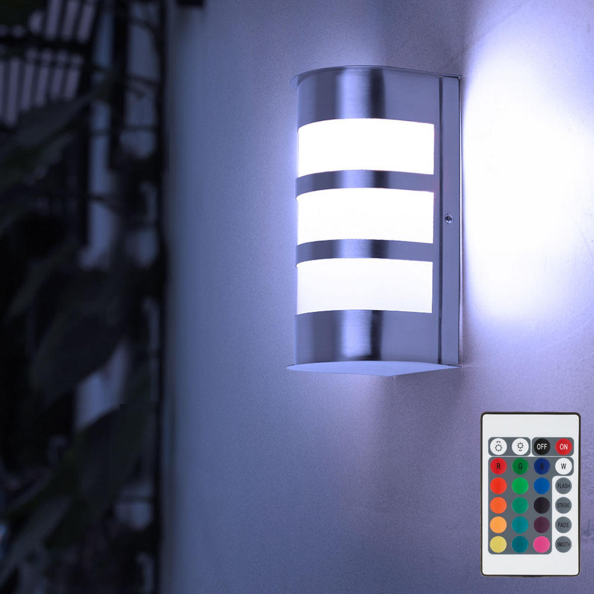 LED AUSSENWANDLEUCHTE VARBERG Silber - Silberfarben, Metall (13/23/12cm)