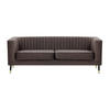 DREISITZER SOFA Slender-Velluto 17 - Braun, Holz/Textil (201/71/83cm) - SLF24