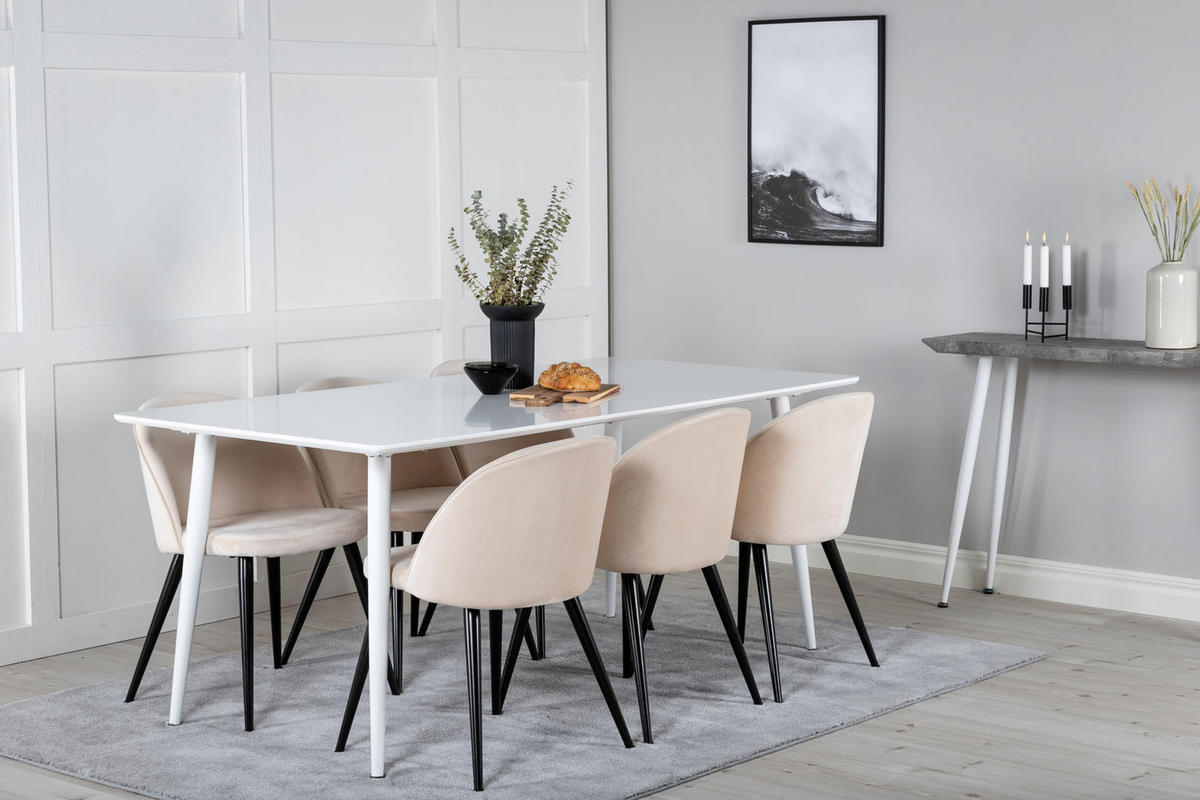TISCHGRUPPE Beige - Beige, Holzwerkstoff (90/75/180cm) - ebuy24