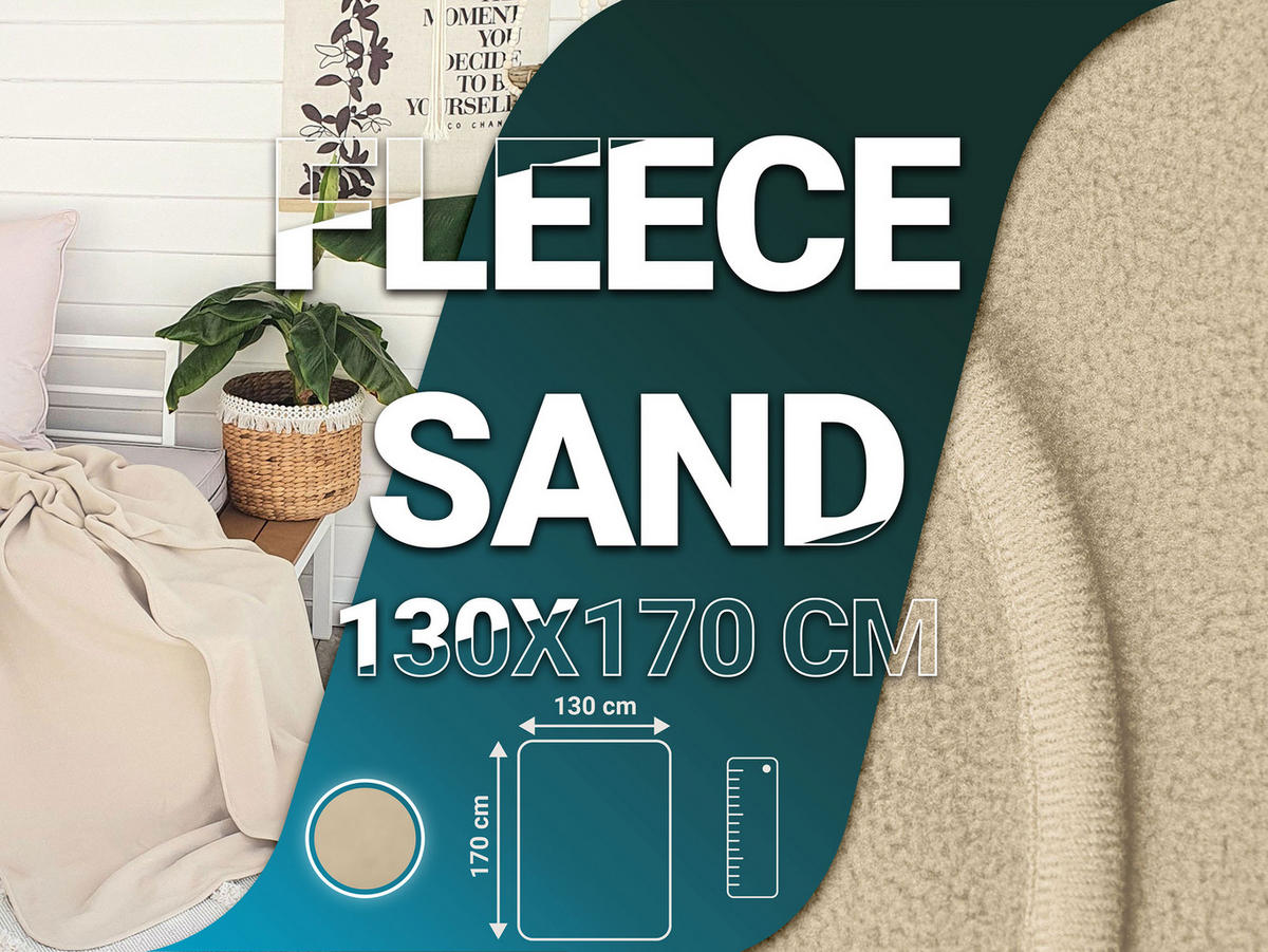 KUSCHELDECKE, 130x170 cm, 100% Polyester, Braun - Hellbraun, Textil (130/170cm) - Zollner