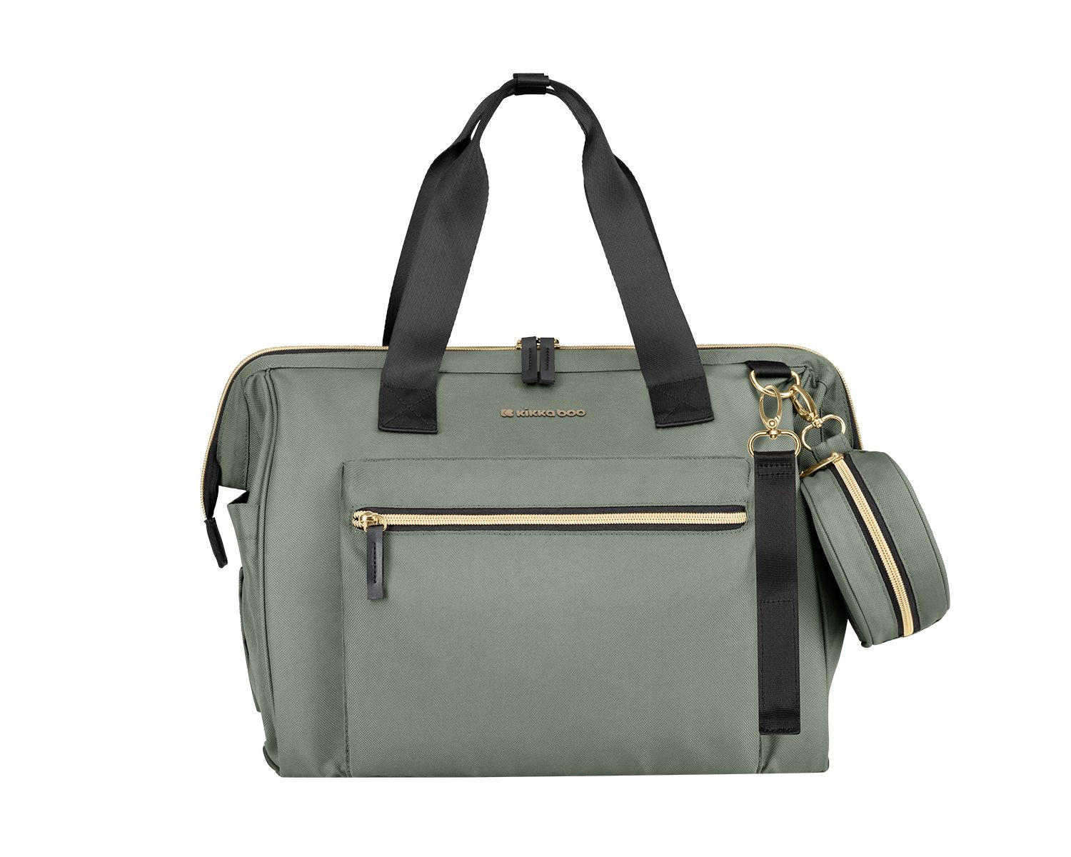 WICKELTASCHE Maxi hellgrün Wickelunterlage, kleine Tasche, Reißverschluss, großes Hauptfach - Grün, Textil (27/22/40cm) - Kikka boo