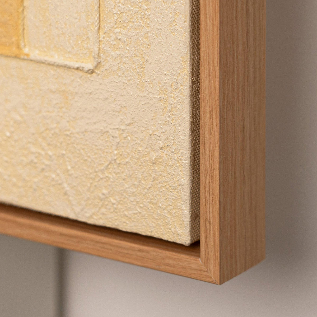 GEMÄLDE Lied der Wüste Schattenfugenrahmen Eichefarben 3-teilig - Eichefarben, Holz (80/60cm) - YS-art gallery