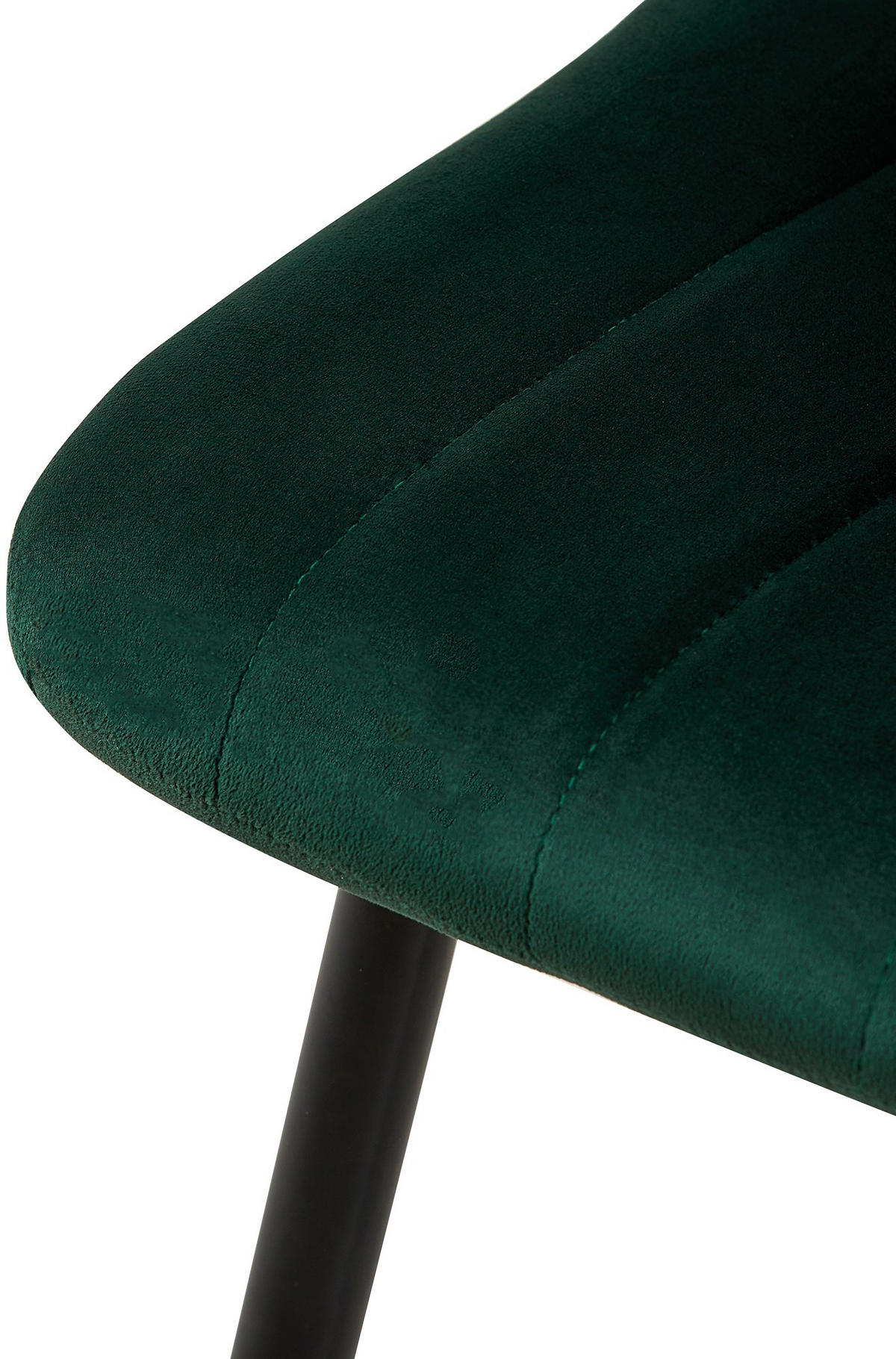 STUHL Samt Grün - Schwarz/Grün, Textil/Metall (45/88/53cm) - CLP