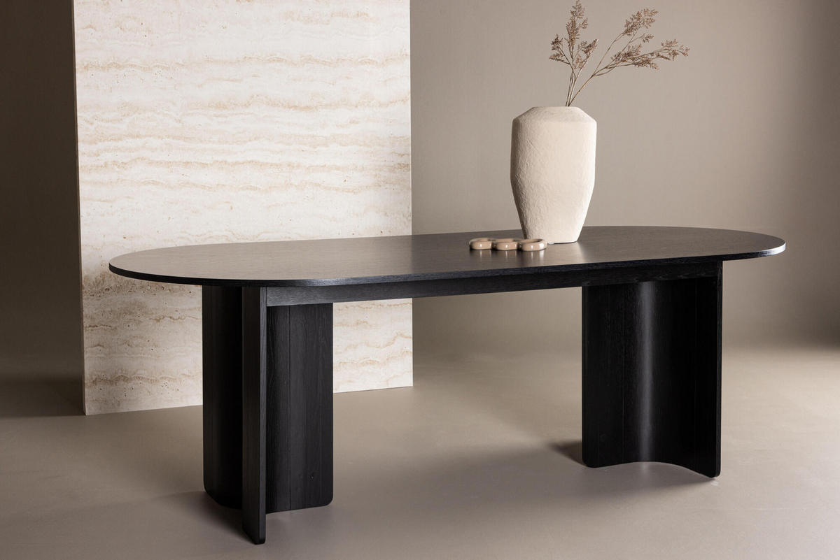 ESSTISCH TYRESO Schwarz 100x220x75 cm - Schwarz, Holzwerkstoff (220/100/75cm) - FURNLUX