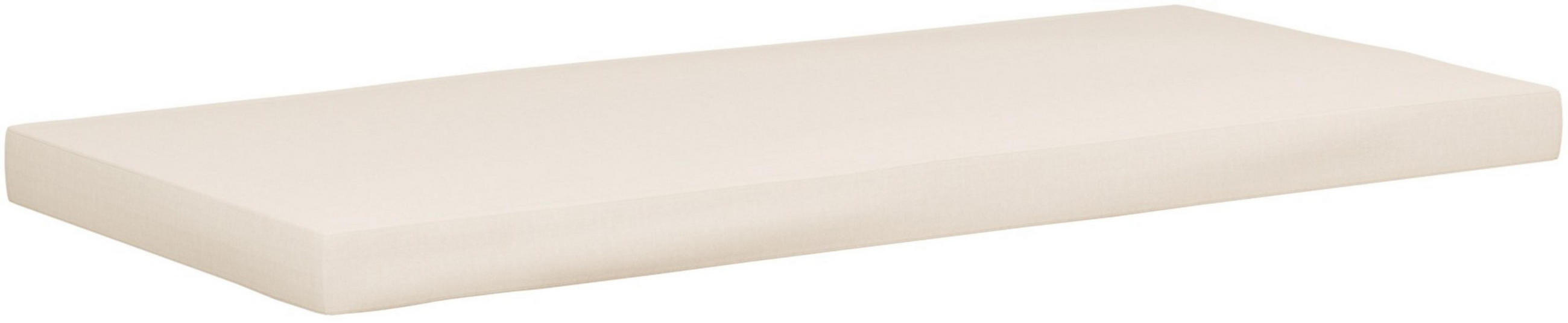 SITZKISSEN eckig 106/48/8 cm Kunststoff Creme - Creme, Kunststoff/Textil (48/106/8cm) - CLP