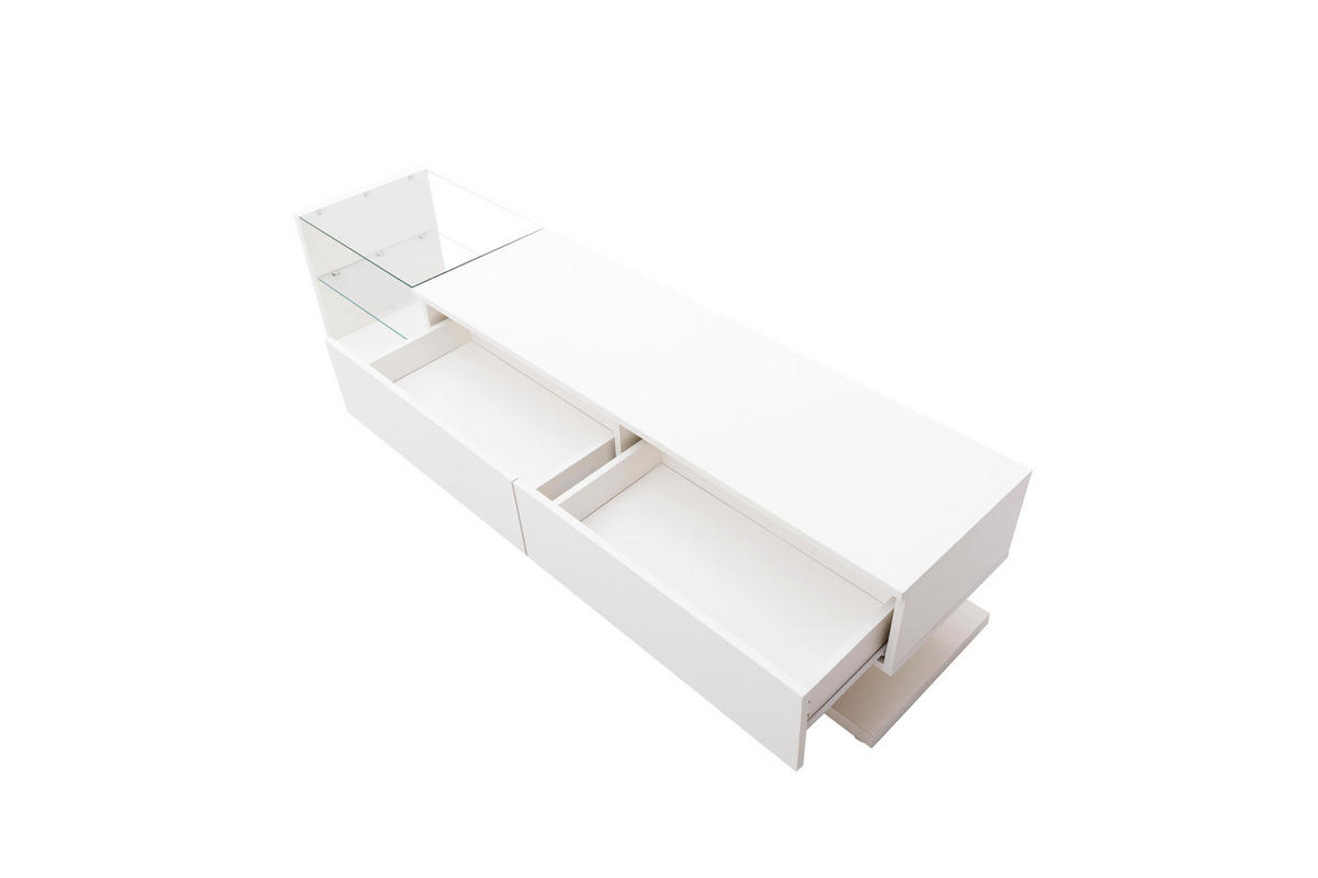 TV-BOARD Weiß 170/36/38 cm mit LED-Beleuchtung - Weiß, Holzwerkstoff (170/38/36cm) - PANGIVO