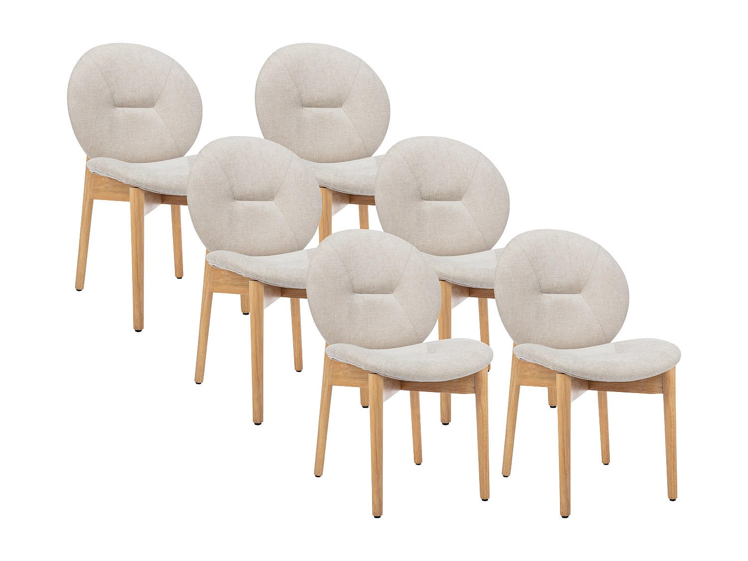 Vente-Unique Stuhl Beige 50.5x83x59.5 cm