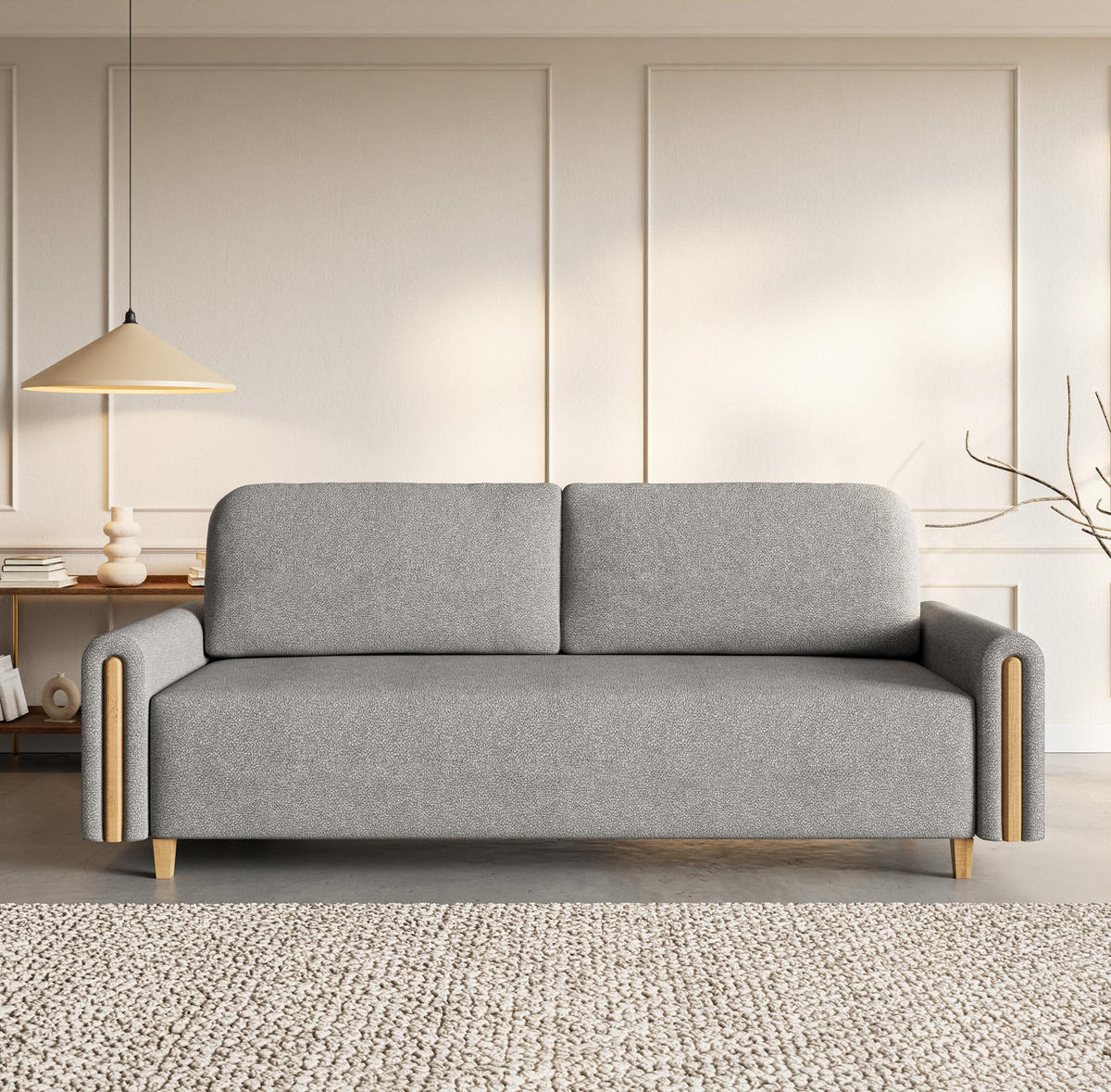SITZMÖBEL Grau MODERN Mit Bettkasten - Grau, Textil (236/93/97cm) - Sepro Meble