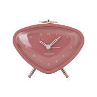WECKER Triangle 11.4/11.4/9.3 cm - Pink, Metall (11.4/9.3/11.4cm) - Karlsson